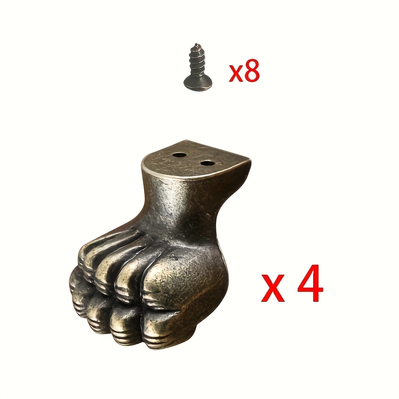 Furniture Hardware For Legs - 4 szt. Antyczne mosiężne nóżki do